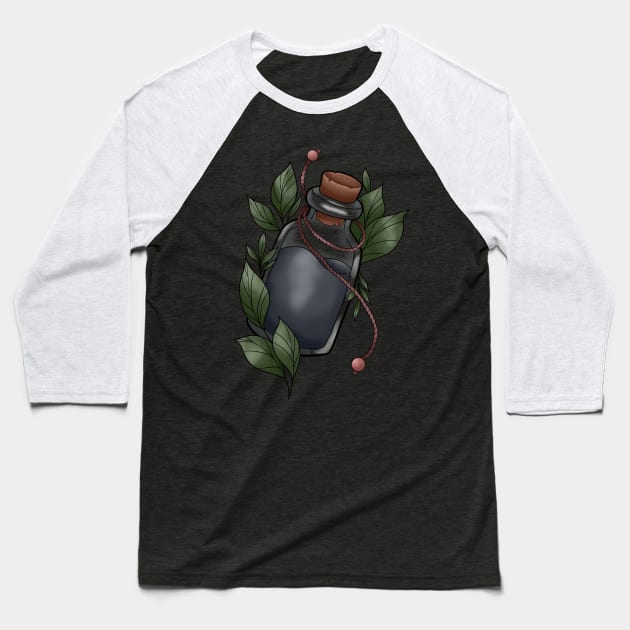 Potion Bottle Baseball T-Shirt by Gekko and the Samurai 